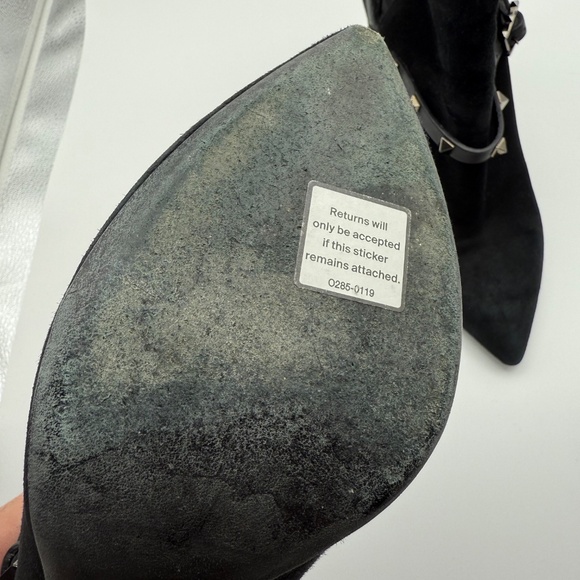 VALENTINO ROCKSTUD NOIR SUEDE ANKLE BOOTIES 41 - Picture 9 of 11